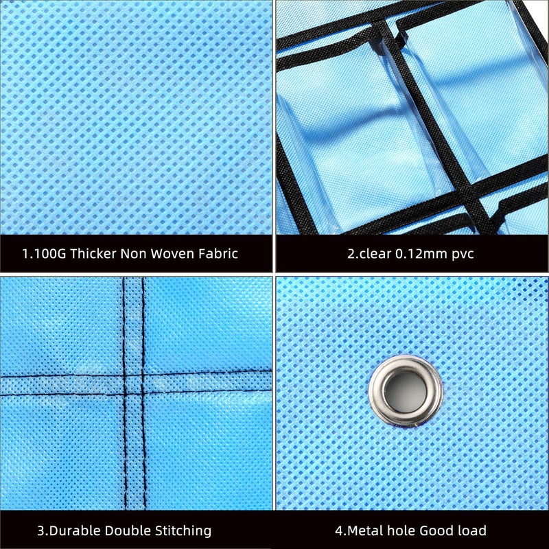 KEEPJOY Classroom Pocket Chart for Cellphone Calculator Holder, 30 Clear Pocket Charts for Classroom 33.5 x 24.5 inch Hanging cell phone Organizer Storage (Blue-30 pockets) - Image 5